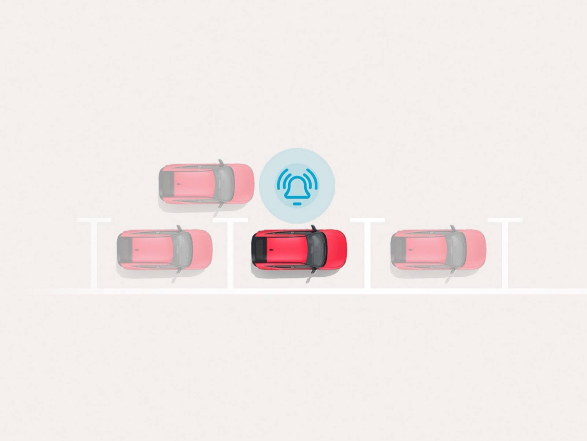 Illustration of the Safe Exit Warning (SEW) feature of the Hyundai IONIQ 3 EV.